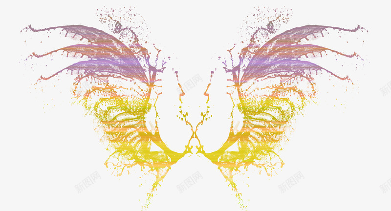一对绚丽的翅膀png免抠素材_88icon https://88icon.com 展翅高飞 炫彩颜色 翅膀 装饰图案
