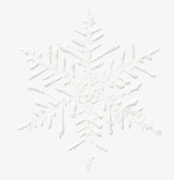 六瓣雪花冬天白色雪花卡通高清图片