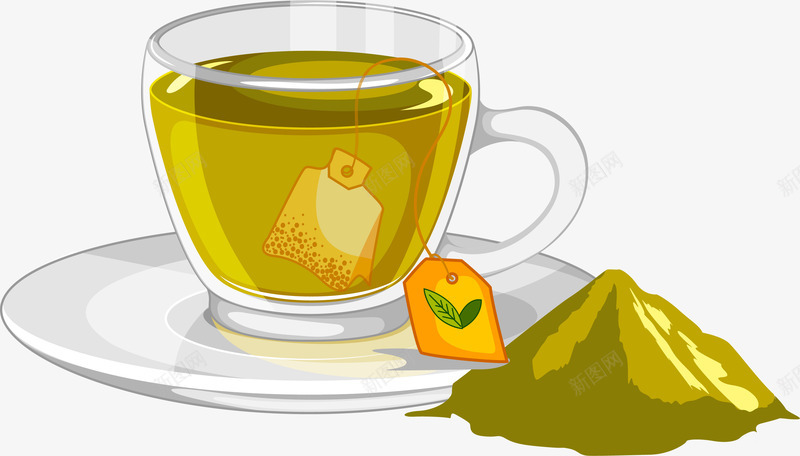 卡通清新花茶插画装饰png免抠素材_88icon https://88icon.com 卡通茶杯 夏日清新花茶 清新夏日 玻璃茶具 茶 茶杯 饮料