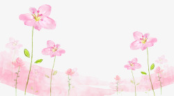 花卉墨点素材粉色的小花高清图片