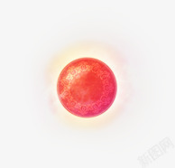 红色中式花纹圆球素材