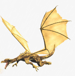 金色飞蝶带翅膀恐龙高清图片