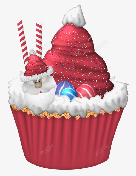 卡通红色奶油蛋糕png免抠素材_88icon https://88icon.com 卡通手绘 奶油甜点 糖果甜点 红色蛋糕杯