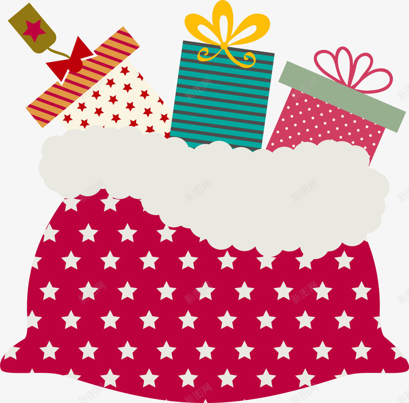圣诞节红色礼物袋png免抠素材_88icon https://88icon.com 圣诞快乐 圣诞礼物 圣诞节 新年礼物 礼品 礼物 礼盒 礼袋 节日礼物