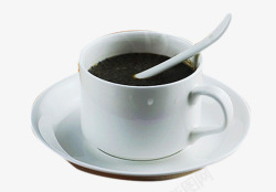 咖啡杯里的黑芝麻糊素材