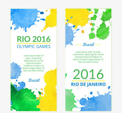 巴西奥运会2016油漆飞溅的传单素材