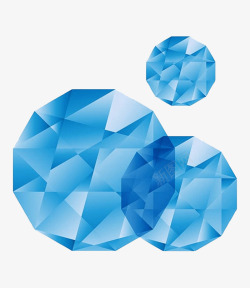 天蓝色几何圆球装饰图案素材