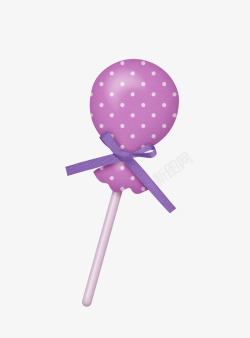 紫色简约糖果装饰图案素材