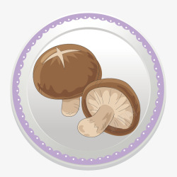 香菇炖鸡面新鲜的香菇矢量图高清图片