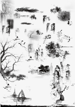 水墨中国画素材