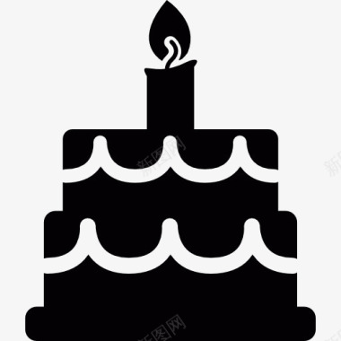 小女孩生日快乐生日蛋糕图标图标