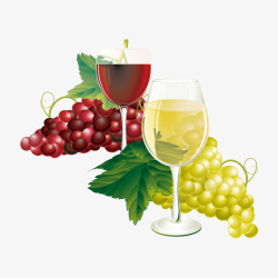 葡萄和美酒矢量图素材