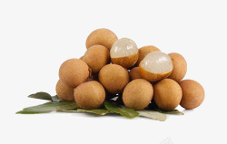 一堆新鲜的龙眼素材