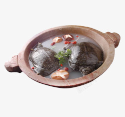 冬瓜炖甲鱼石锅炖甲鱼食品高清图片