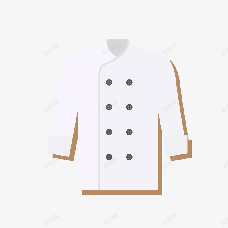 灰白色厨师上衣衣服矢量图ai免抠素材_88icon https://88icon.com 厨师 厨师上衣 灰白色衣服 灰色 白色 衣服 矢量图