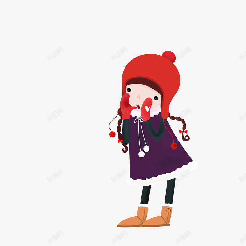 卡通手放嘴大声呐喊的小女孩png免抠素材_88icon https://88icon.com 卡通手绘 可爱女孩 呐喊小人 大声呼唤 红色帽子