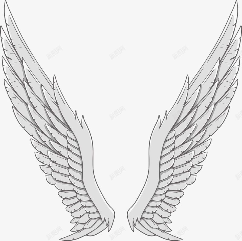 银色的天使翅膀png免抠素材_88icon https://88icon.com 天使 天使翅膀 翅膀 银色