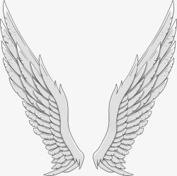 银色的天使翅膀素材