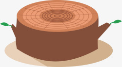 木墩红橡木质材料矢量图素材