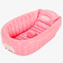 粉色婴儿充气浴盆素材