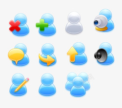 MSN风格MSN风格蓝色小人图标高清图片