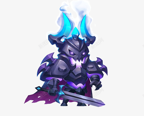 蓝紫色游戏里的小人png免抠素材_88icon https://88icon.com 小人 游戏 紫色