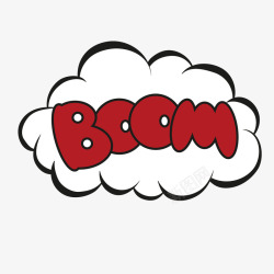 红色促销boom艺术字素材