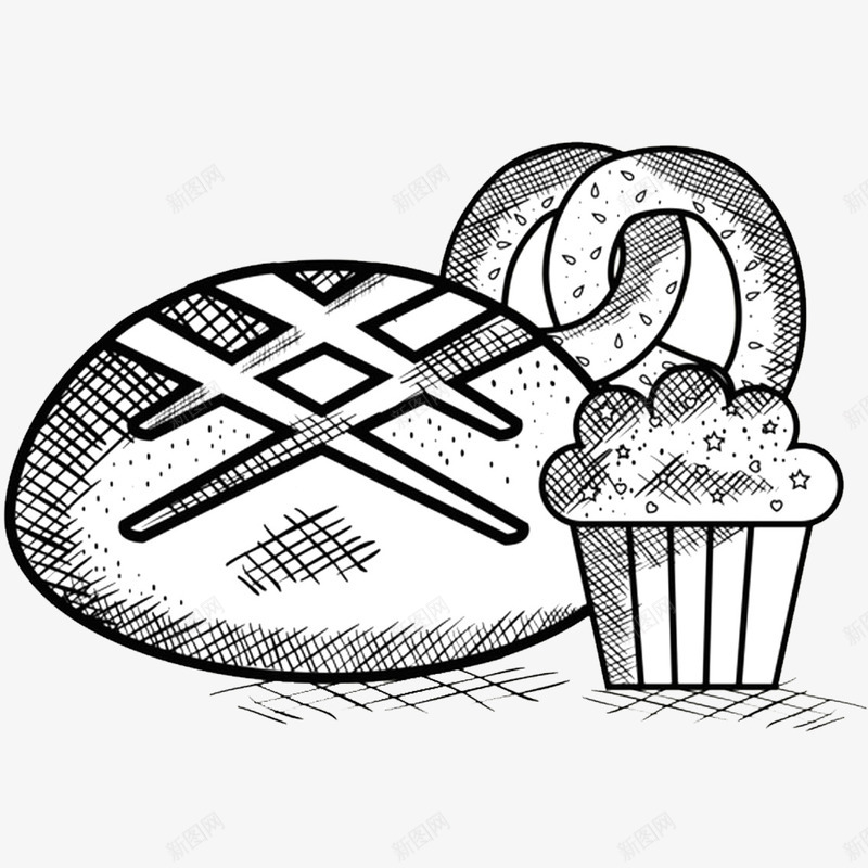 手绘烘焙食品图png免抠素材_88icon https://88icon.com 小麦 手绘烘培 手绘烘焙食品 抽纱 烘焙 糕点 素描 绘画 蛋糕 面包