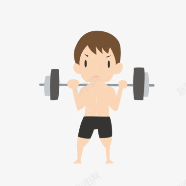 运动运动小人素描卡通健身图标图标