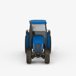 蓝色四轮小型拖拉机素材