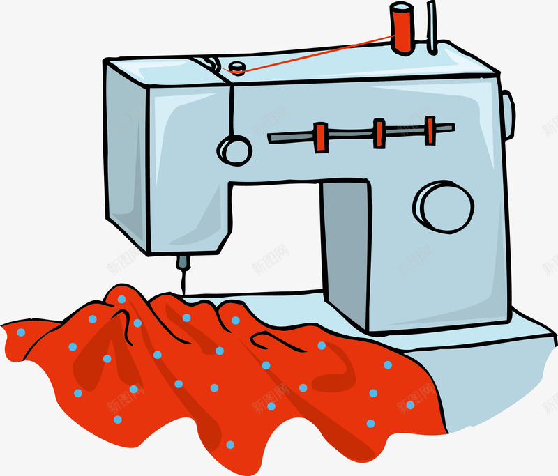 卡通缝纫机矢量图ai免抠素材_88icon https://88icon.com 家用电器 家电 家电矢量图 导热 导电 导电体 电器 缝纫机 缝衣服 矢量图