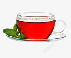 透明茶杯红茶素材