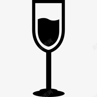 玻璃雨珠香槟酒杯喝图标图标