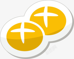 双黄蛋美味的双黄蛋矢量图高清图片
