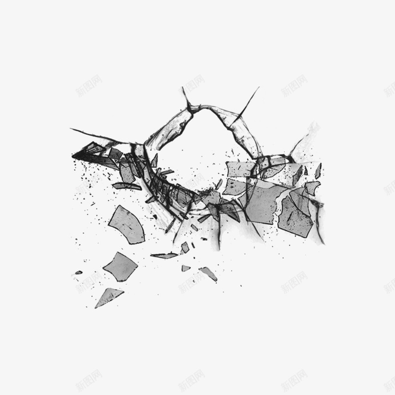 破碎的玻璃png免抠素材_88icon https://88icon.com png 手绘 效果 玻璃 破碎 破碎纹理 素材