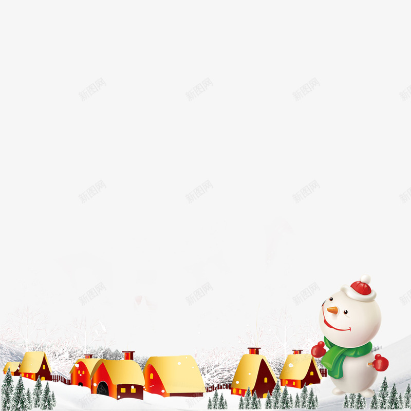白色雪地png免抠素材_88icon https://88icon.com 冬天 圣诞 房子 松树 植物 白色 红色 纹理 绿色 起伏 雪地