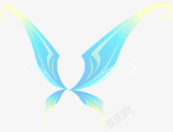 美丽的蓝色蝴蝶翅膀素材