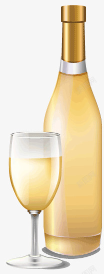 精美葡萄酒和酒杯矢量图素材