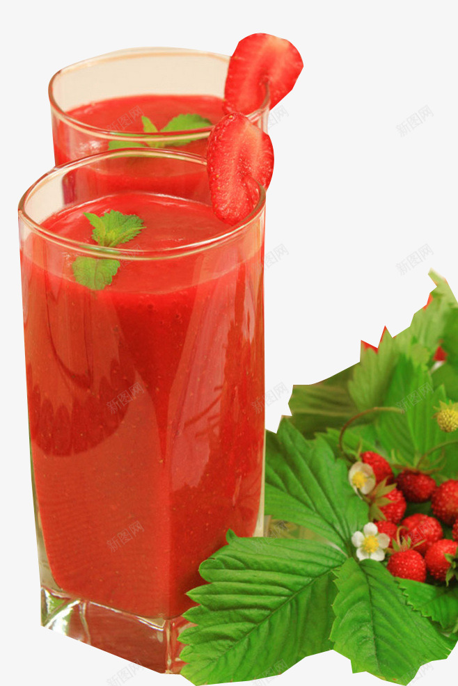 新鲜草莓汁png免抠素材_88icon https://88icon.com 健康 减肥 水果 红色