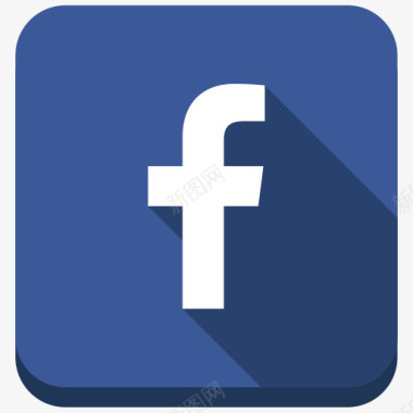 面书脸谱网FB社交按钮图标图标