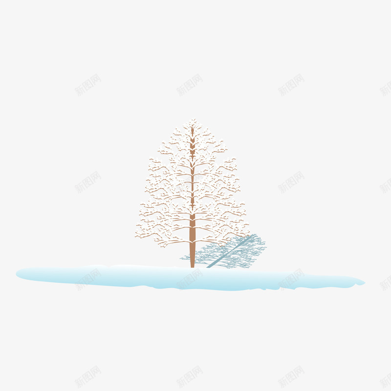 冬天下雪的美丽风景图矢量图ai免抠素材_88icon https://88icon.com 下雪的风景 免抠图 冬天 树 白雪 雪花 矢量图