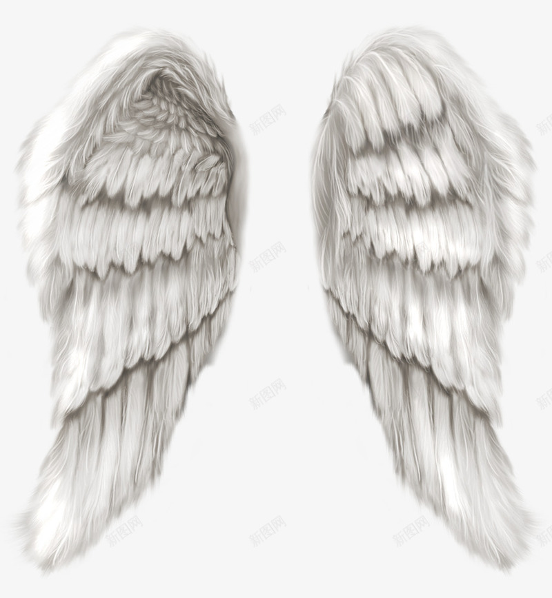 创意手绘合成白色的翅膀造型png免抠素材_88icon https://88icon.com 创意 合成 白色 翅膀 造型