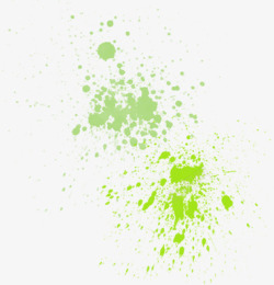 个性十足的绿色油漆飞溅素材
