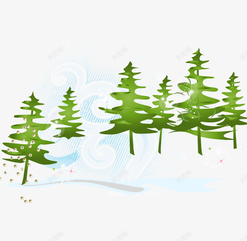 冬天雪景树木png免抠素材_88icon https://88icon.com 冬天雪景 雪树