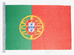 蜡笔画效果葡萄牙国旗蜡笔画高清图片