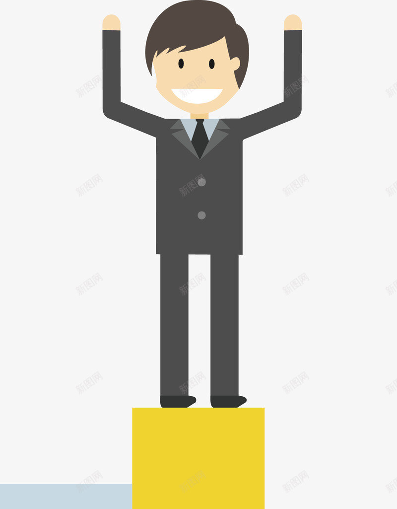 卡通商务人物元素矢量图ai免抠素材_88icon https://88icon.com PPT 人物 信息图 卡通小人 商业 成功 插画 胜利 矢量图