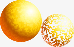 大球带圆球漂浮的圆球多色圆球矢量图高清图片