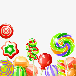 彩色糖果棒棒糖装饰图案素材
