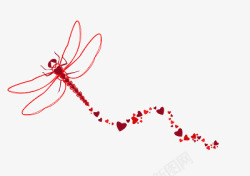 爱心轨迹红蜻蜓高清图片