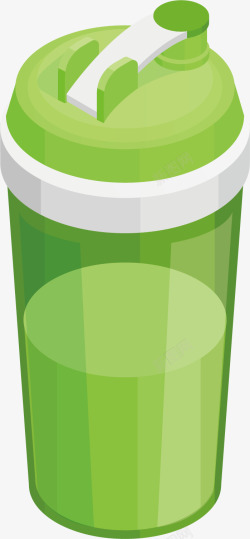 绿色喝水杯矢量图素材